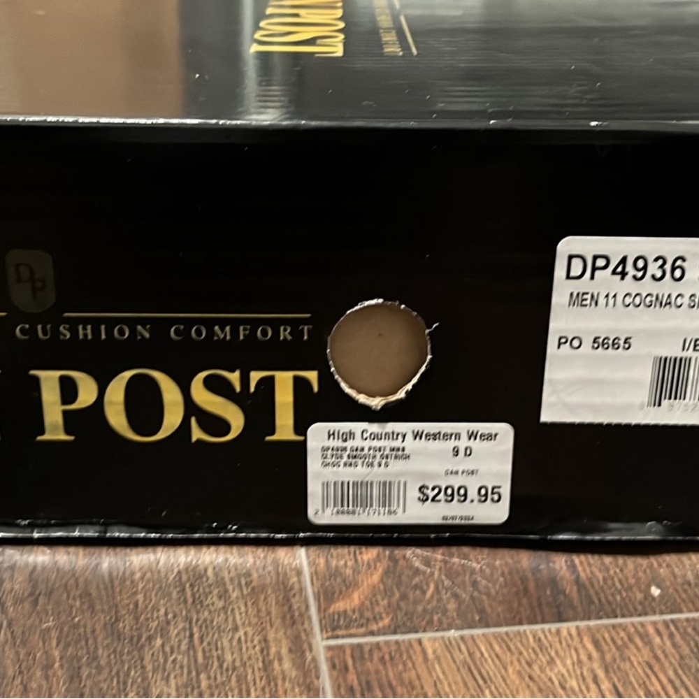 Size 9d smooth ostrich skin Dan post